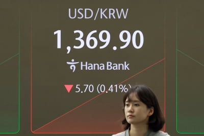 원·달러 환율, 1369원 개장…7개월 만에 가장 낮아